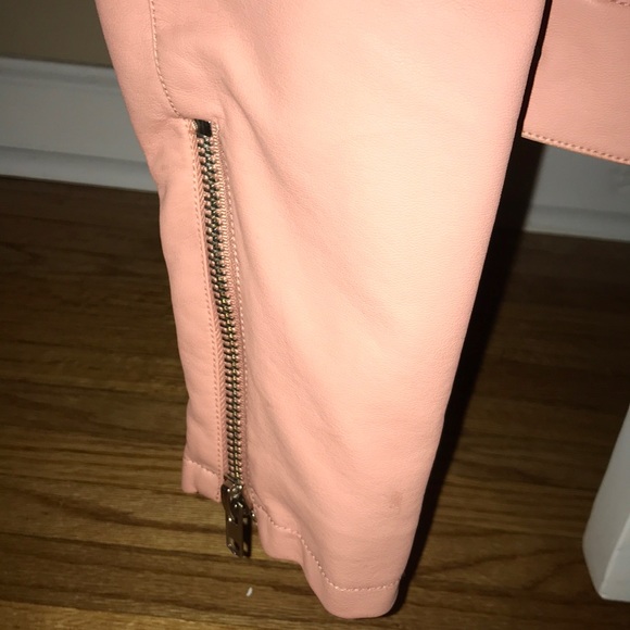 Pale pink faux leather jacket - Picture 4 of 4